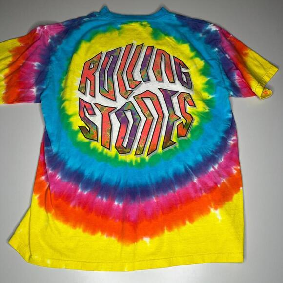 Vintage 2002 Liquid Blue The Rolling Stones Tie-Dye Band T-Shirt Size XL 90s Y2K - Picture 3 of 10